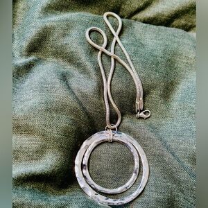 Antique chunky silver color necklace